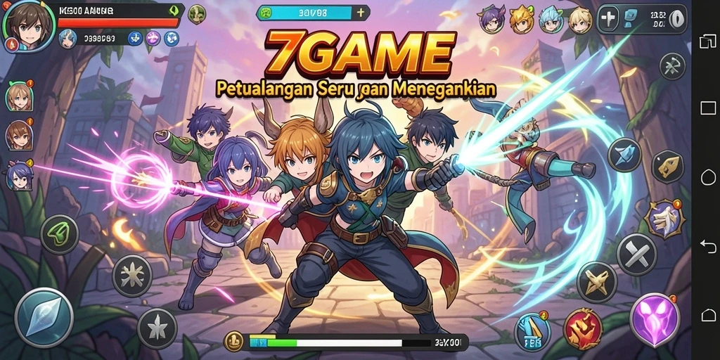 Tampilan gameplay seru di dunia Anime yang penuh aksi.