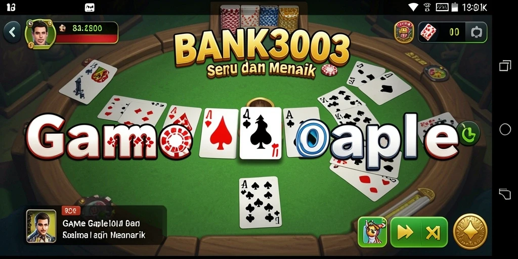 Tampilan gameplay Gaple yang seru di BANK303.