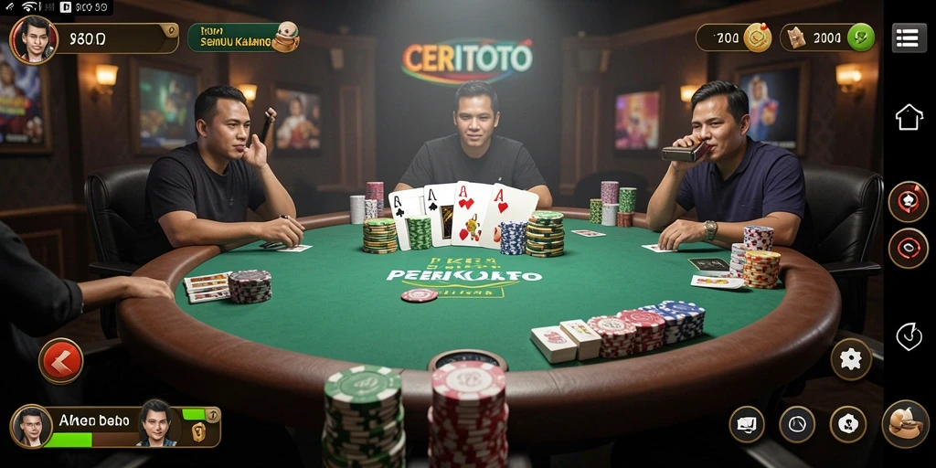 Tampilkan gameplay seru dalam aplikasi poker CERITOTO.