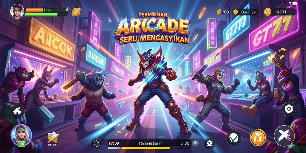 Tangkapan layar gameplay GT777 menampilkan keseruan permainan arcade.
