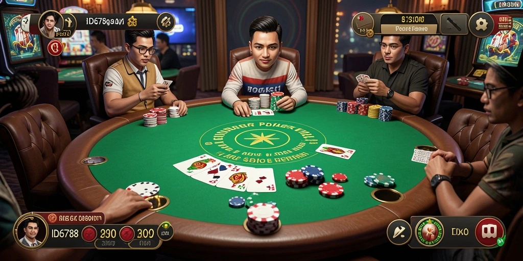 Tampilan gameplay poker yang mendebarkan di ID6788.