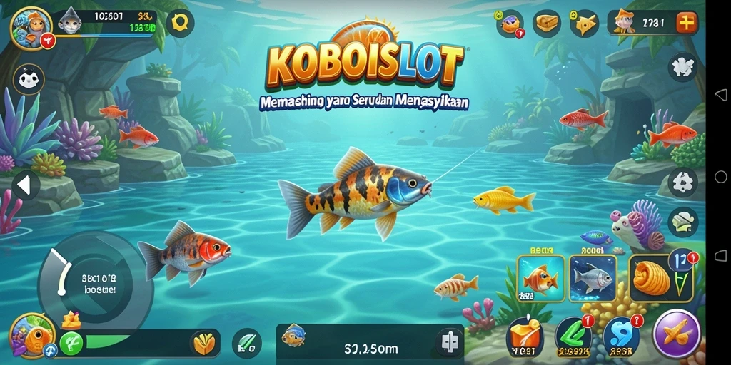 Tampilan gameplay memancing yang seru dan menarik di KOBOISLOT.