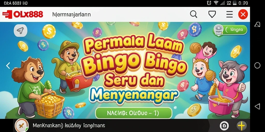 Tampilan gameplay OLX888 dengan suasana Bingo yang seru.