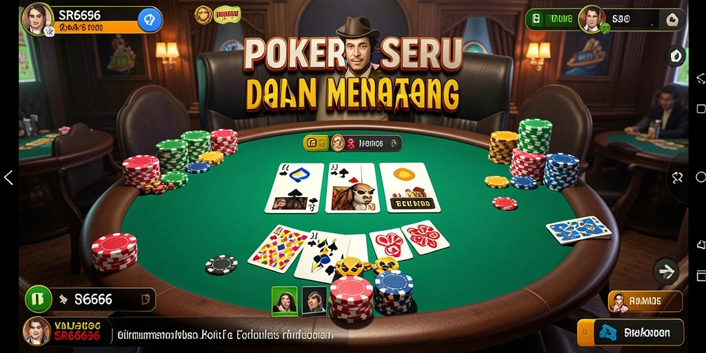 Tampilan gameplay Poker yang seru dan mendebarkan di SR6666.