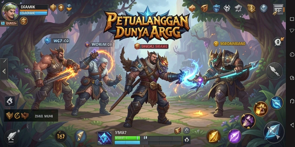 Tampilan gameplay seru dalam W67 dengan karakter yang memukau.